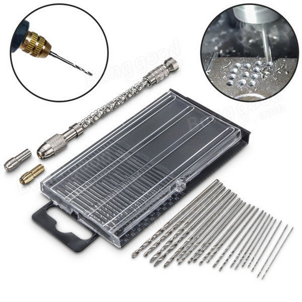 20pcs 0.3-1.6mm Micro Mini Hand Drill Bits