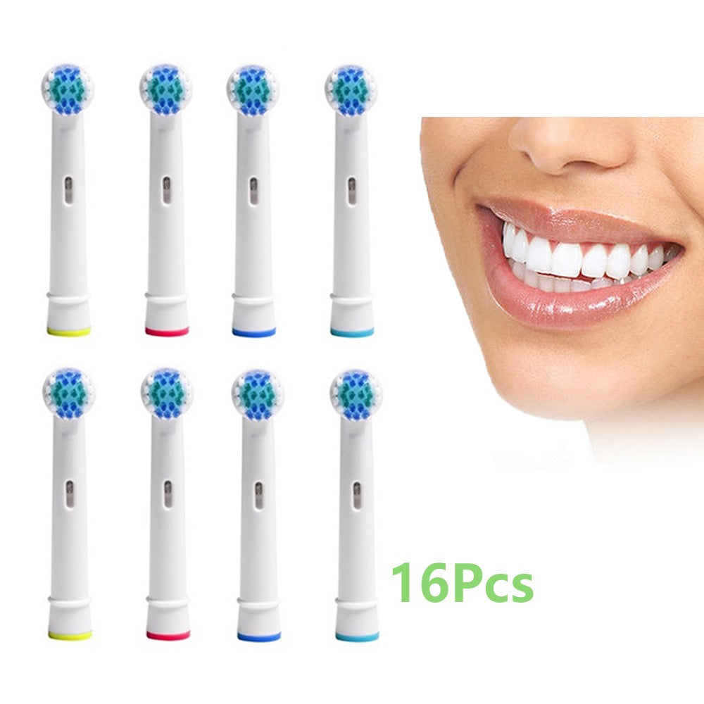 16Pcs 3D Whitening Toothbrush Head Compatible with Oral B