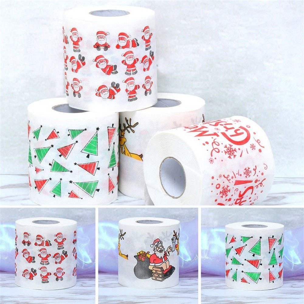 5 Pack Creative Style Christmas Toilet Paper B