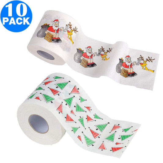 10 Pack Creative Style Christmas Toilet Paper A+B