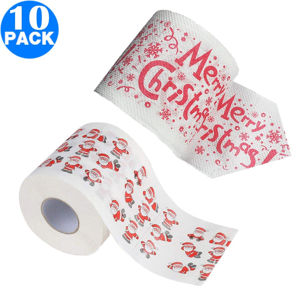 10 Pack Creative Style Christmas Toilet Paper C+D