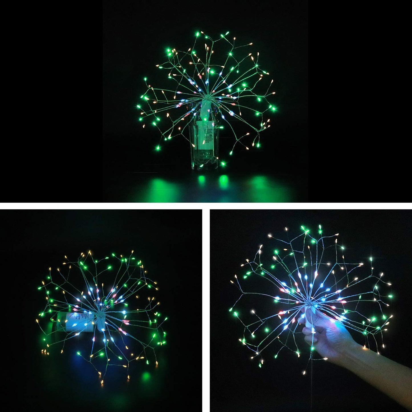 198 Bright Remote Control Explosion Star LED Fireworks Light Multicolor