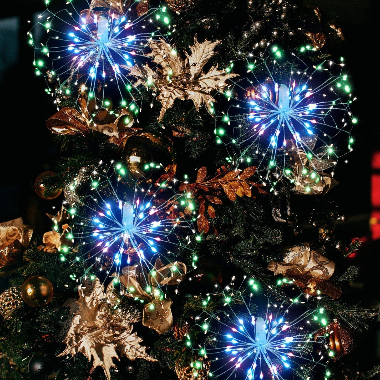 198 Bright Remote Control Explosion Star LED Fireworks Light Multicolor