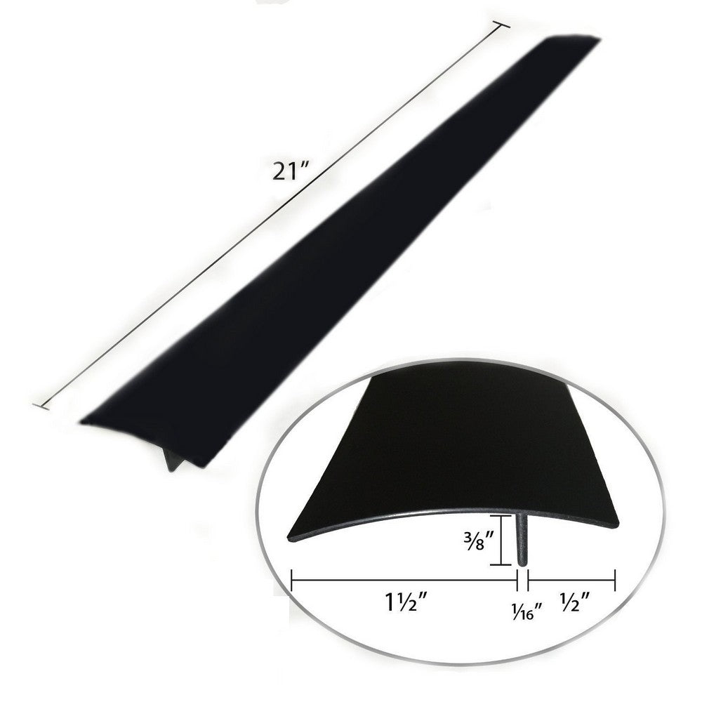 2 Pack Silicone Kitchen Stove Counter Gap Cover Black