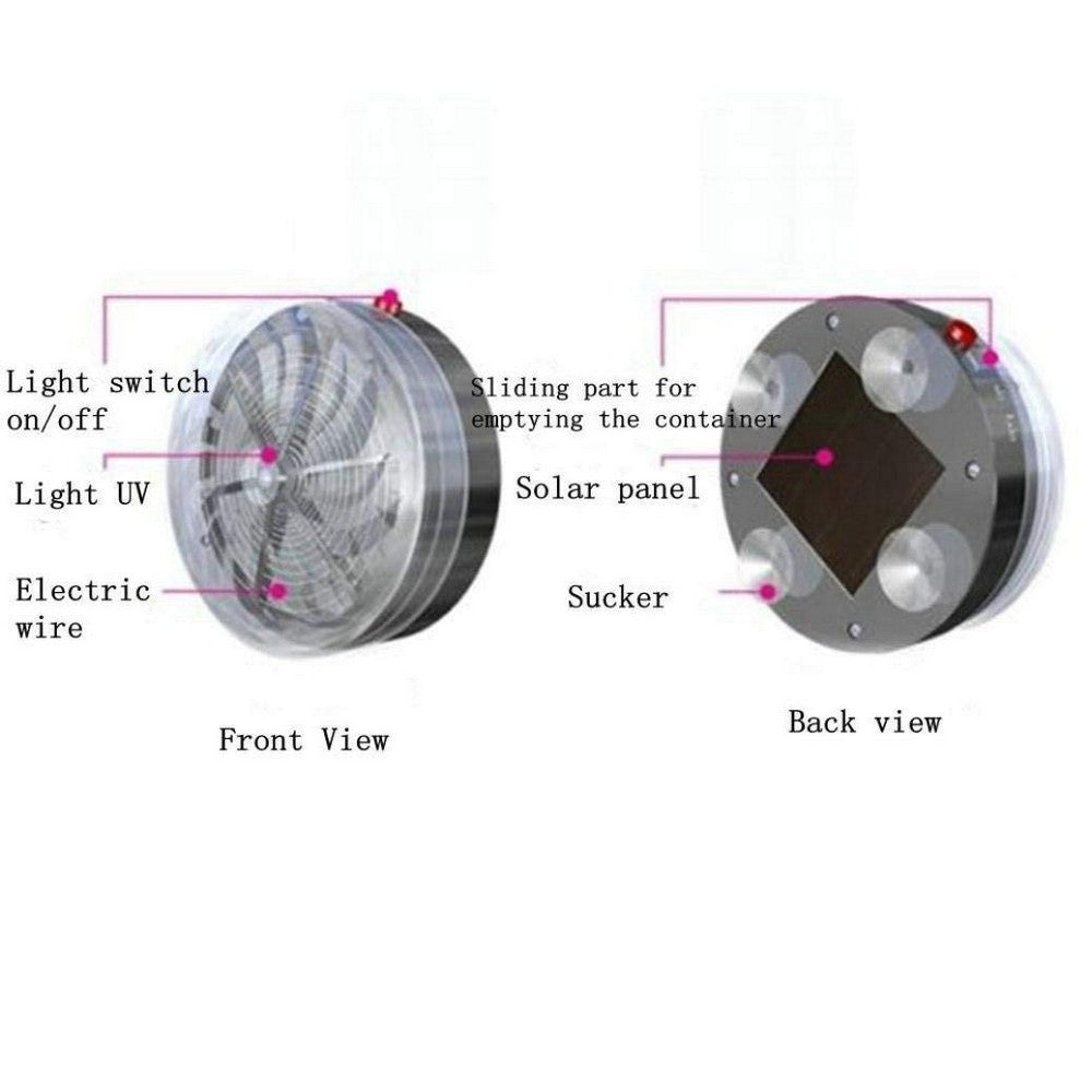 2 Pack 2 in 1 Solar Powered UV Lamp