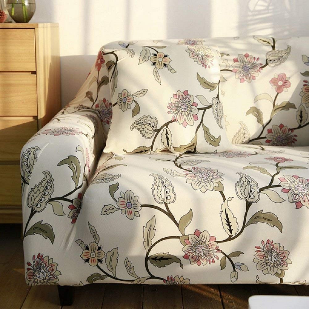 Printed Sofa Cover Elastic Sofa Cover Soft Sofa Cover Stretch Slipcover Sofa Protector Cover Style 1 for 4 Seater Sofa