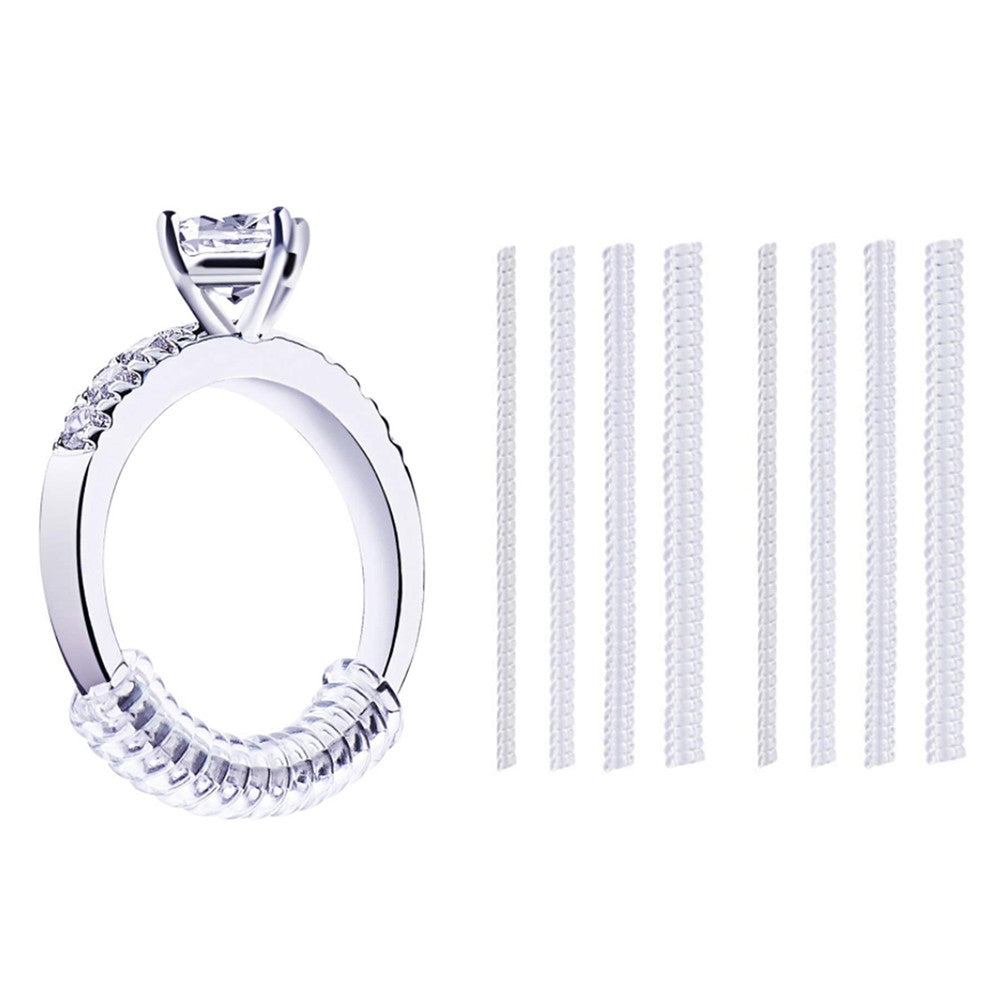8-Piece Invisible Ring Size Adjusters - 4 Styles