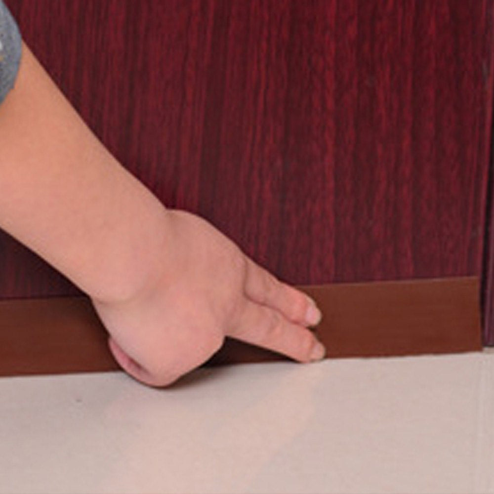4 Rollers 25mmx1m  Home Decor Draft Strips Door Draft Stopper Under Door Seal for Soundproof-Brown