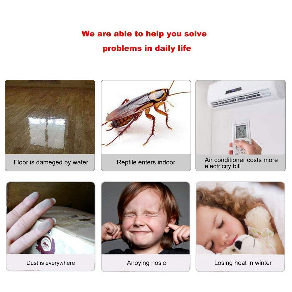 2 Pack 25mmx1m Draft Strips Door Draft Stopper Under Door Seal for Soundproof