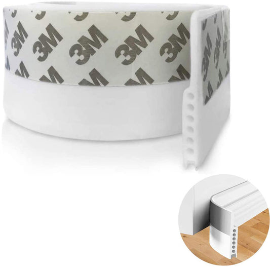 2 Rollers 25mmx1m  Home Decor Draft Strips Door Draft Stopper Under Door Seal for Soundproof-White