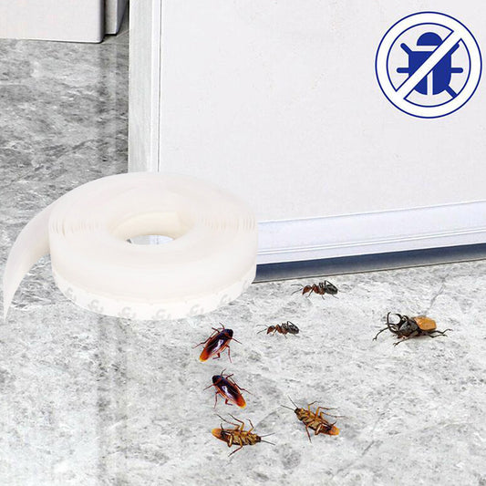 4 Rollers 25mmx1m  Home Decor Draft Strips Door Draft Stopper Under Door Seal for Soundproof - Transparent