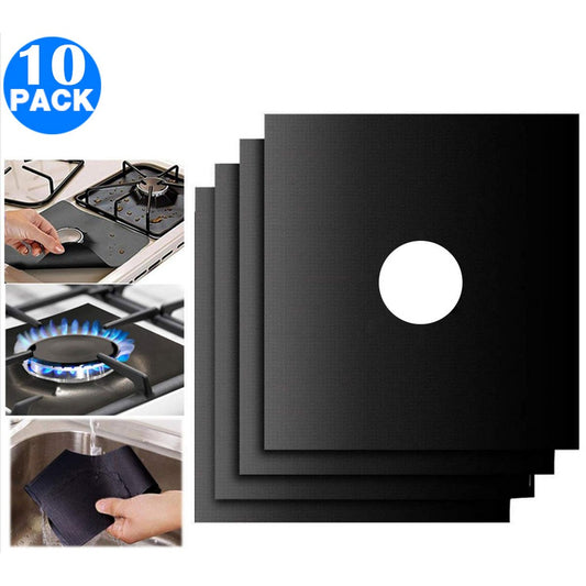 10 Pack 27x27cm Reusable Kitchen Stove Burner Covers