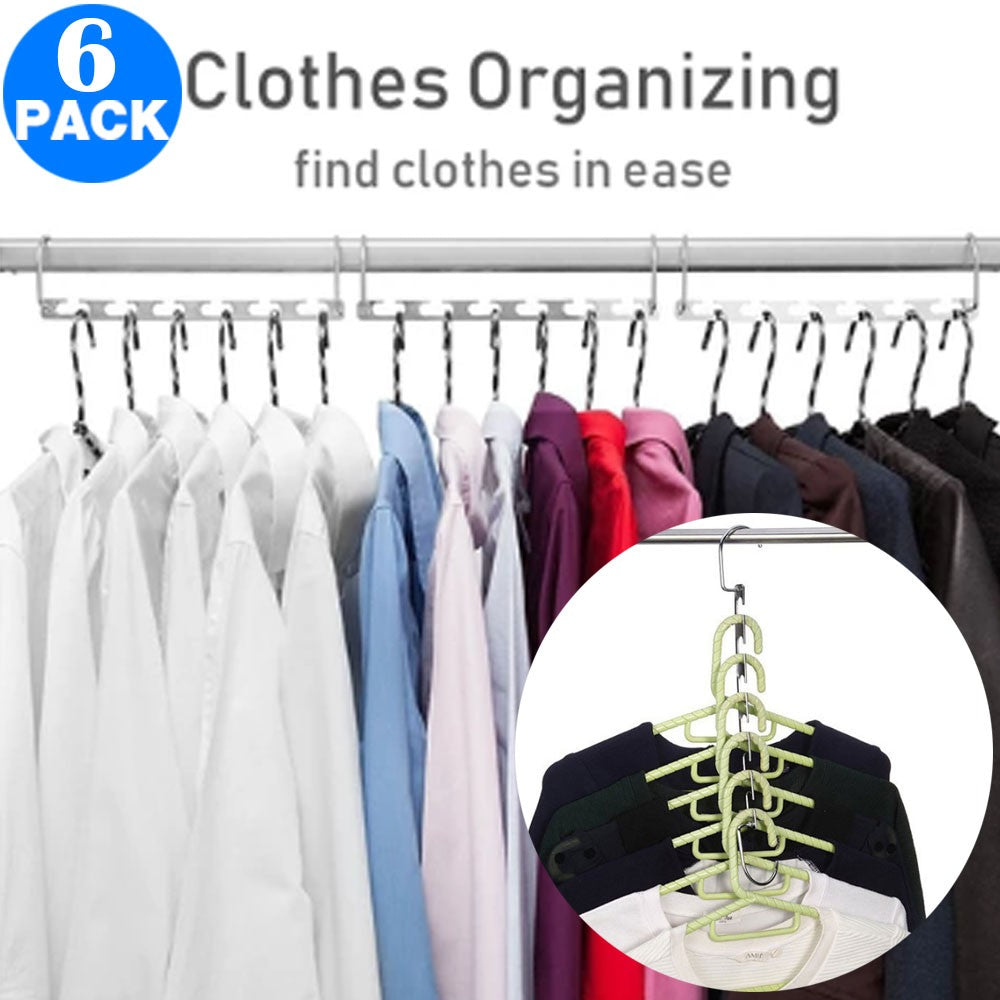 6 X Closet Saver 360 Swivel Hangers