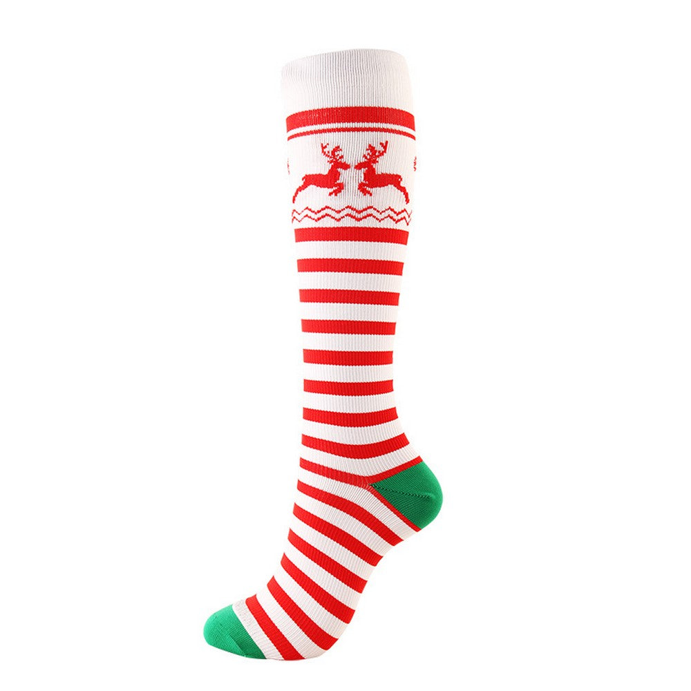 6 Pairs Christmas Compression Socks Style 2 L XL