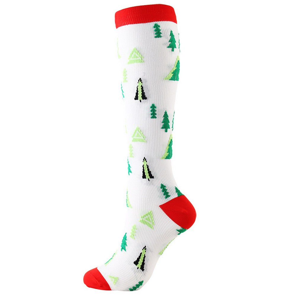 6 Pairs Christmas Compression Socks Style 2 L XL