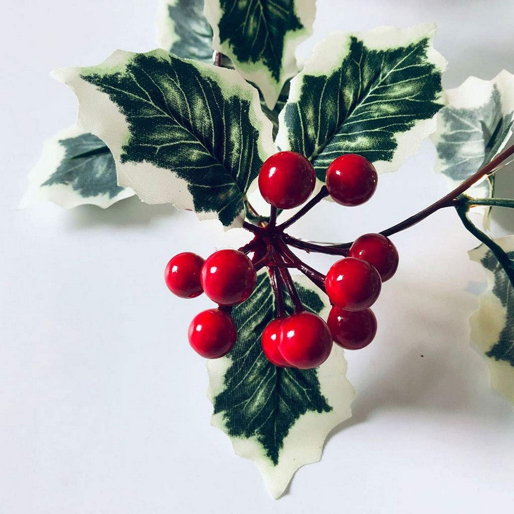 2 X Christmas Red Fruit Rattan Decoration Warm White String Lights