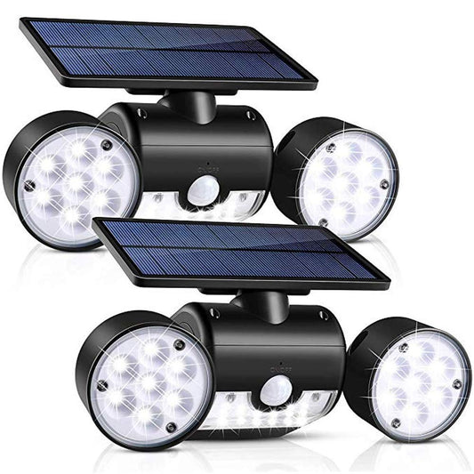 2 X 30 LED Dual Heads Motion Sensor Solar Powered Lights Wall Lights