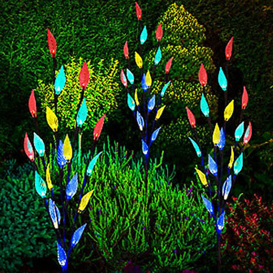 3 In 1 Solar Lights Branch Tree Leaf Lamps 60LEDs Christmas Lights Multicolor