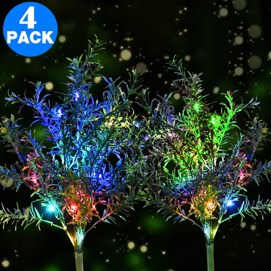 4 X Christmas Decorative Trees Solar Powered Lights for Garden