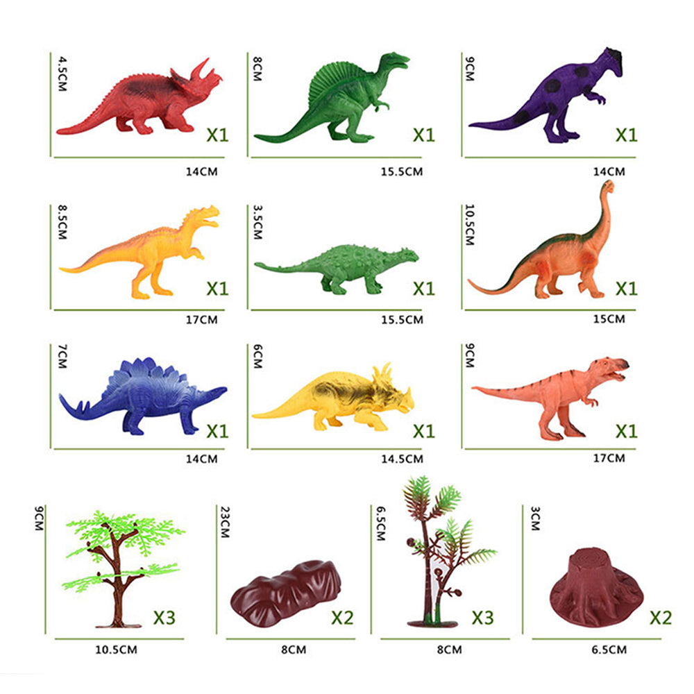 Kids Dinosaur Toys Set Dinosaur Playmat 9 Dinosaurs Models Playing Mat