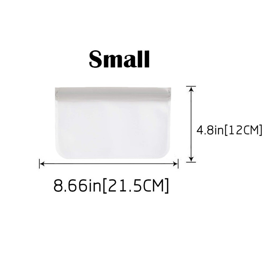 10 X Transparent Reusable Storage Bags Set