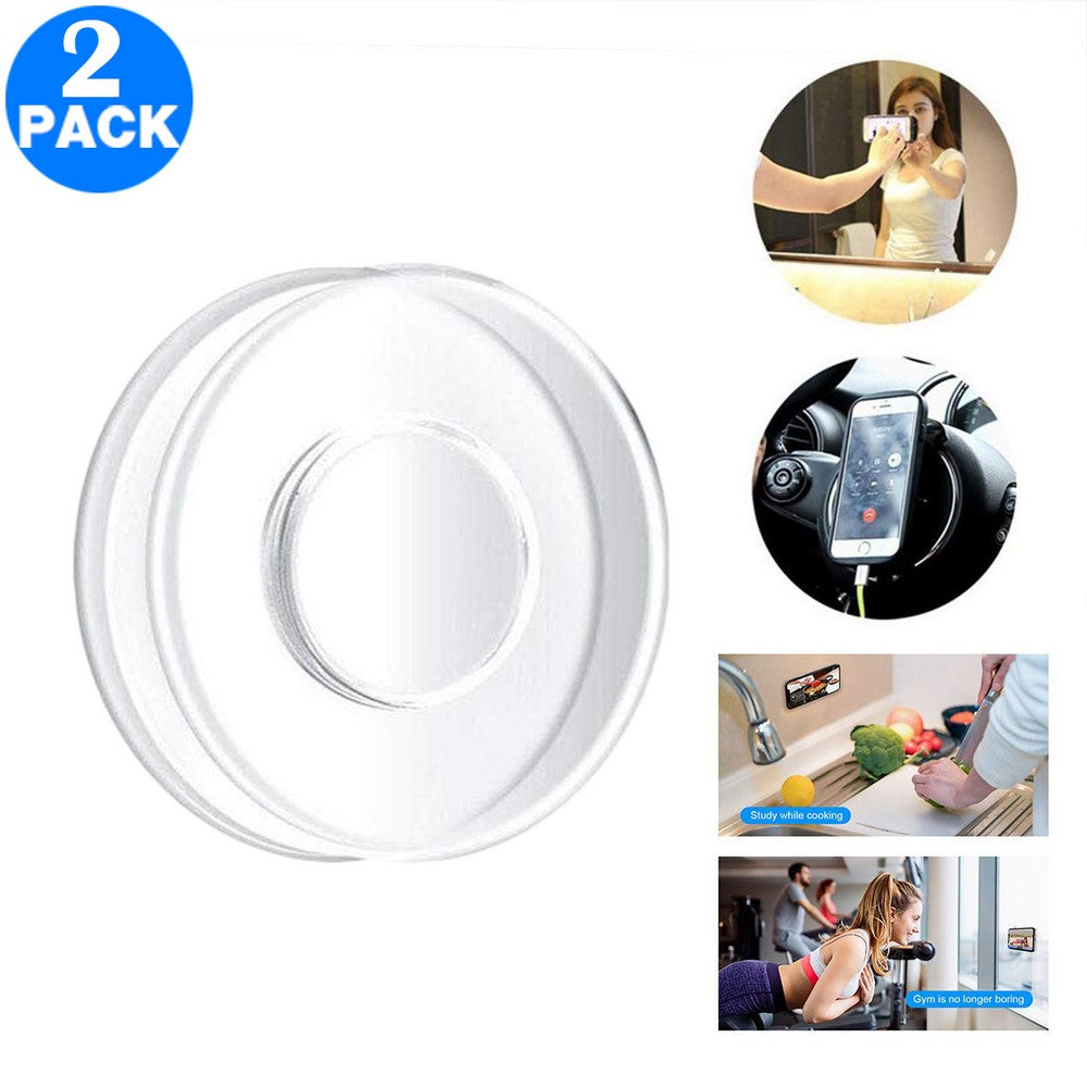 2 X Nano Gel Pad Traceless Magic Stickers Round