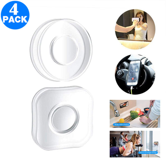 4 X Nano Gel Pad Traceless Magic Stickers Round and Square