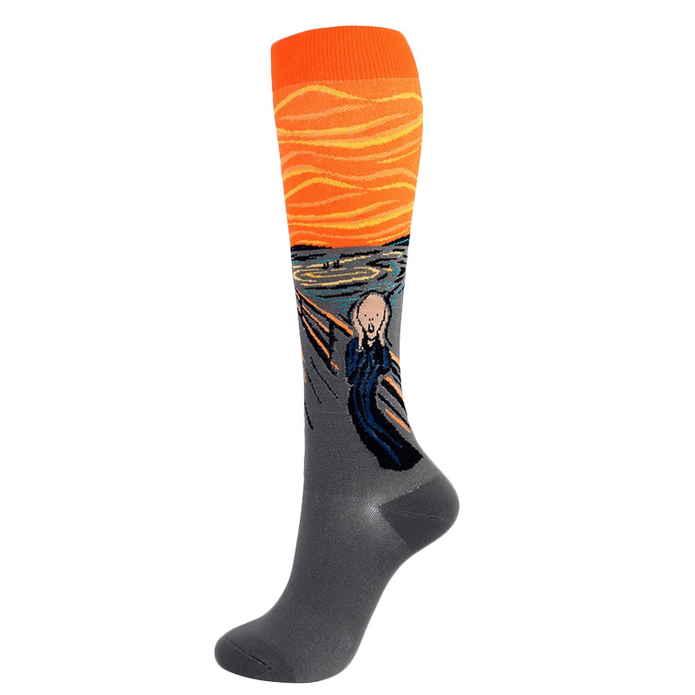 3 Pairs Famous Painting Compression Socks Small Style 4 Style 5 Style 6