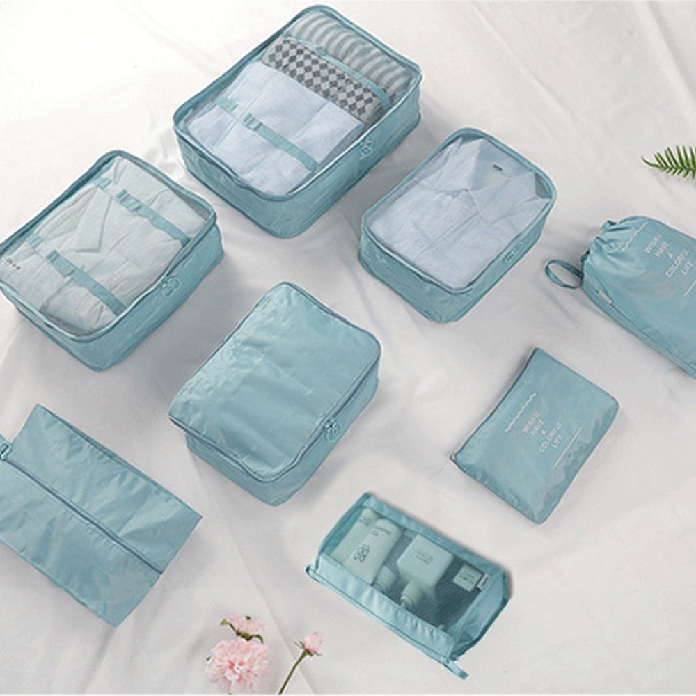 8PCS Travel Luggage Packing Cubes Organizers Set Pink