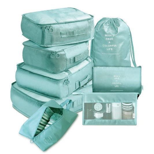 8PCS Travel Luggage Packing Cubes Organizers Set Green