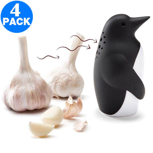 4 X Cute Penguin Design Reusable Refrigerator Deodorizers Remover Cases