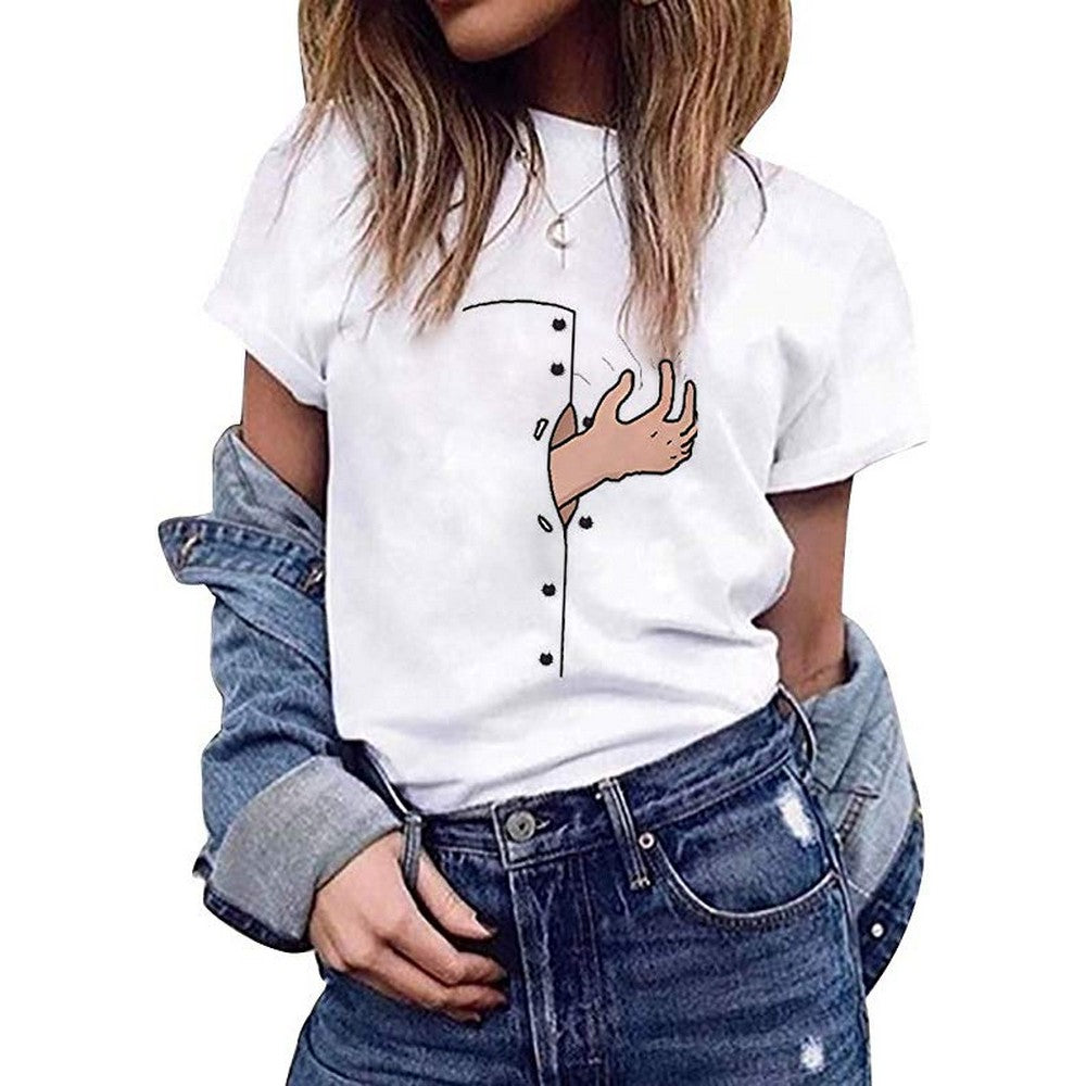 Women 3D Printed Short Sleeves T Shirt Style 5