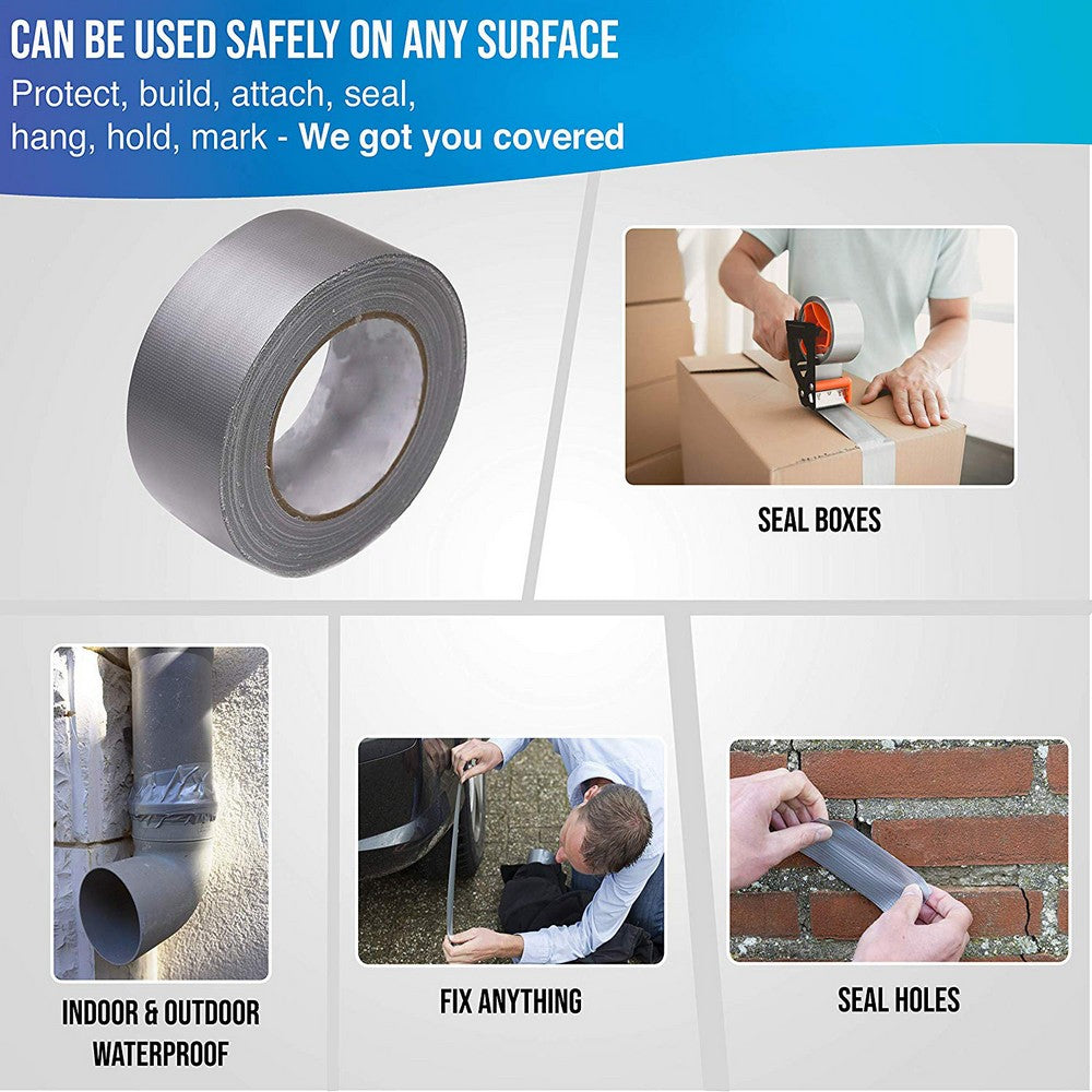 2 Pack 5cmx20m Heavy Duty Duct Tapes Same Colour